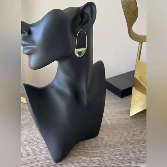 Clear hoop earrings A223 - Picture 2 of 4